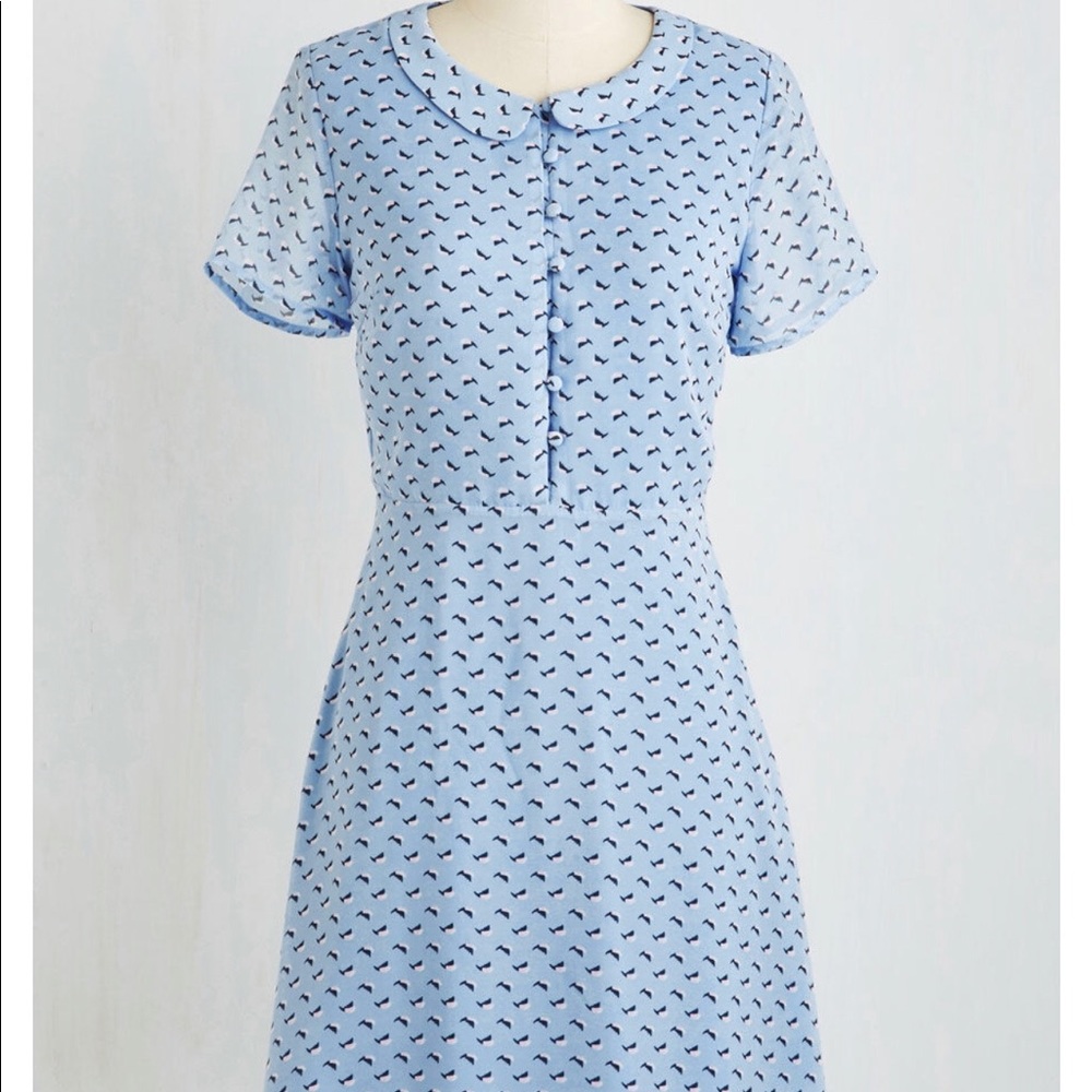 Modcloth Fine Feathered Fancy Dress